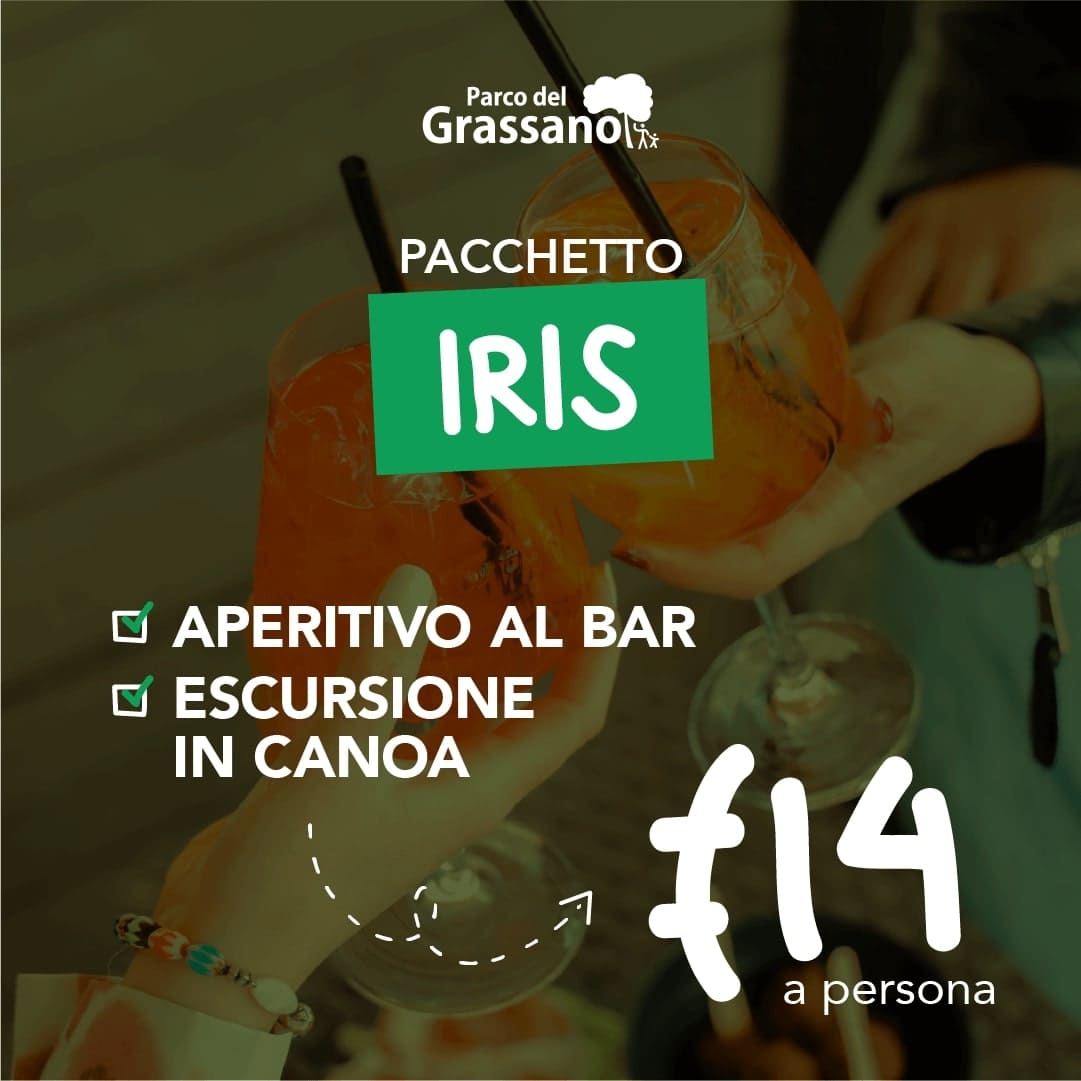 PACCHETTO IRIS: aperitivo al bar ed escursione in canoa